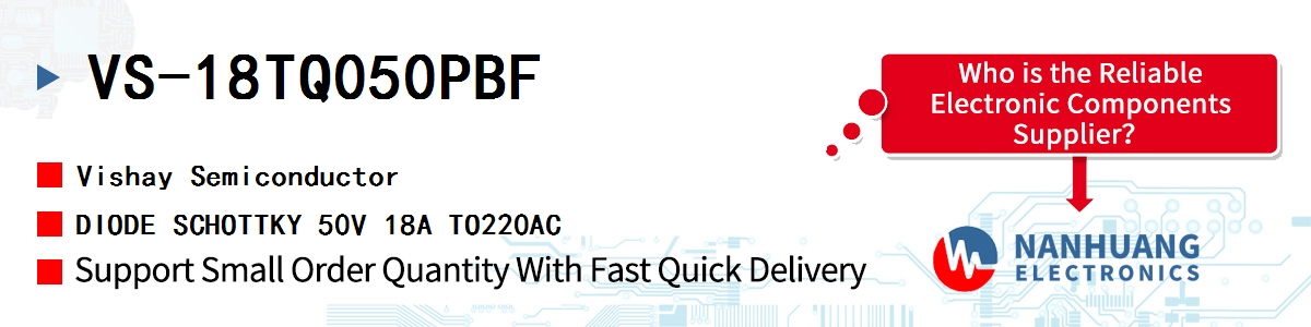 VS-18TQ050PBF Vishay DIODE SCHOTTKY 50V 18A TO220AC