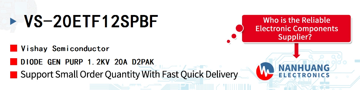 VS-20ETF12SPBF Vishay DIODE GEN PURP 1.2KV 20A D2PAK