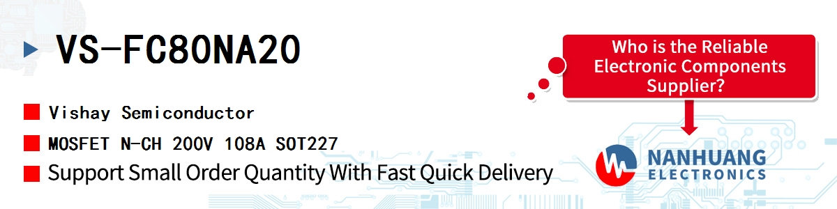 VS-FC80NA20 Vishay MOSFET N-CH 200V 108A SOT227