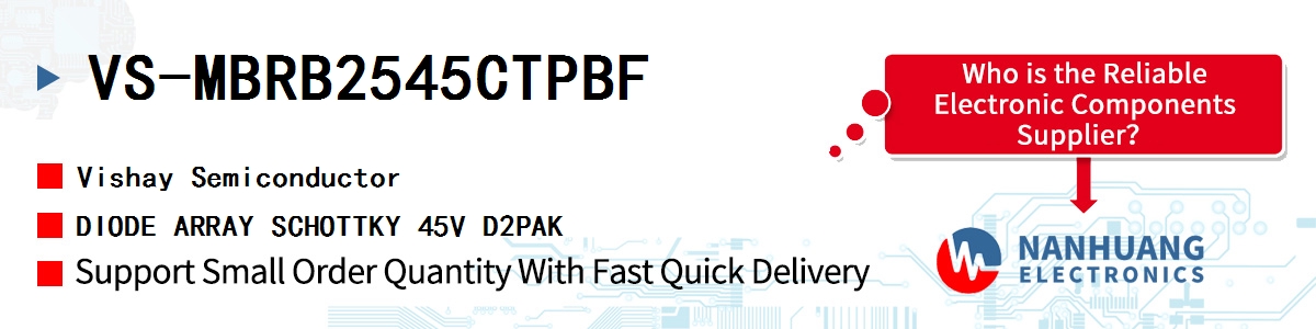 VS-MBRB2545CTPBF Vishay DIODE ARRAY SCHOTTKY 45V D2PAK