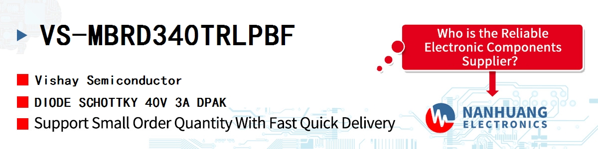 VS-MBRD340TRLPBF Vishay DIODE SCHOTTKY 40V 3A DPAK