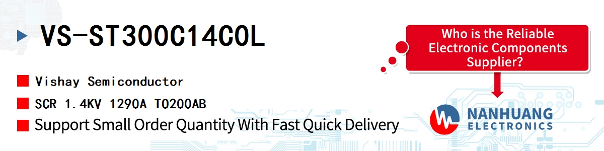 VS-ST300C14C0L Vishay SCR 1.4KV 1290A TO200AB