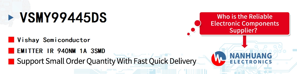 VSMY99445DS Vishay EMITTER IR 940NM 1A 3SMD