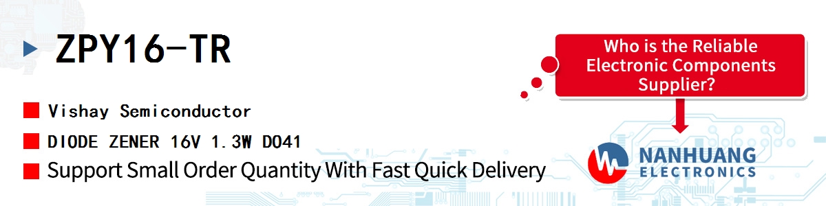 ZPY16-TR Vishay DIODE ZENER 16V 1.3W DO41