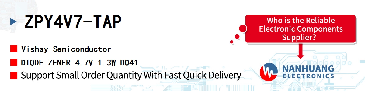 ZPY4V7-TAP Vishay DIODE ZENER 4.7V 1.3W DO41